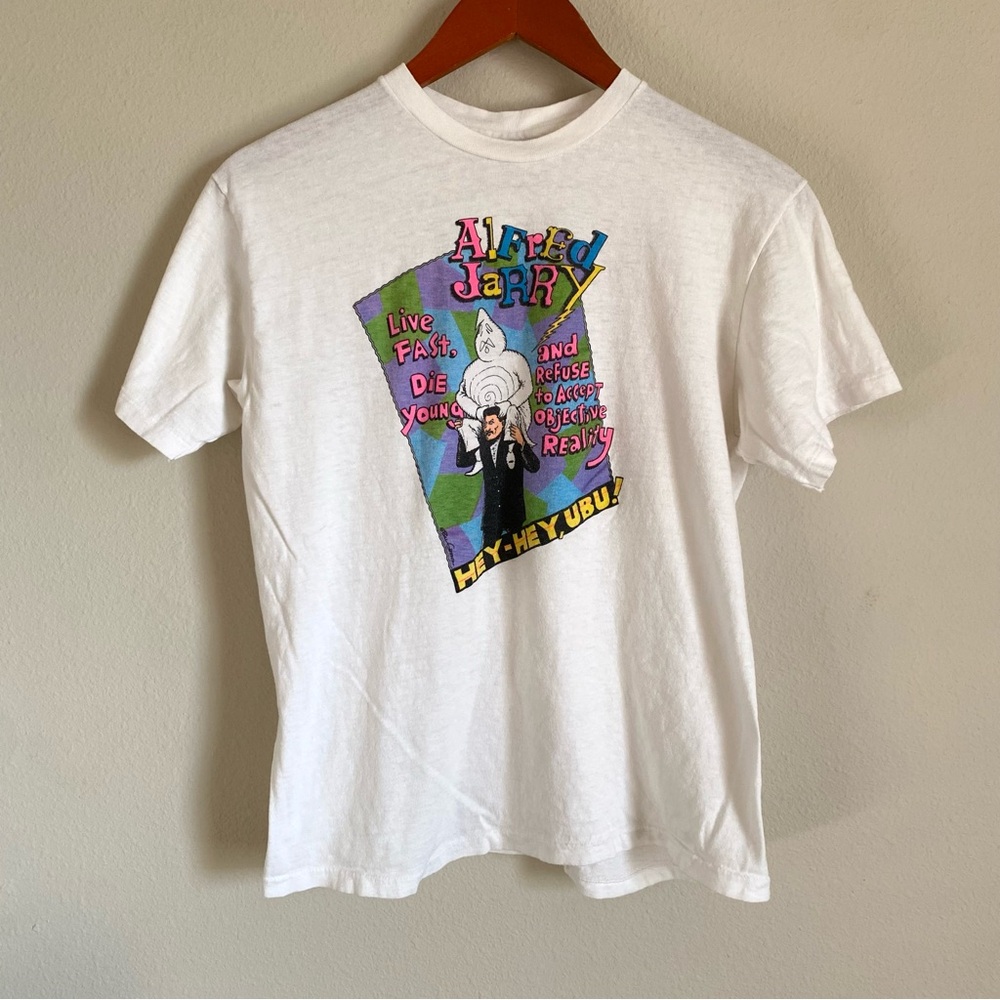 Vintage 80s Alfred Jerry Hey Hey Ubu Tee Small